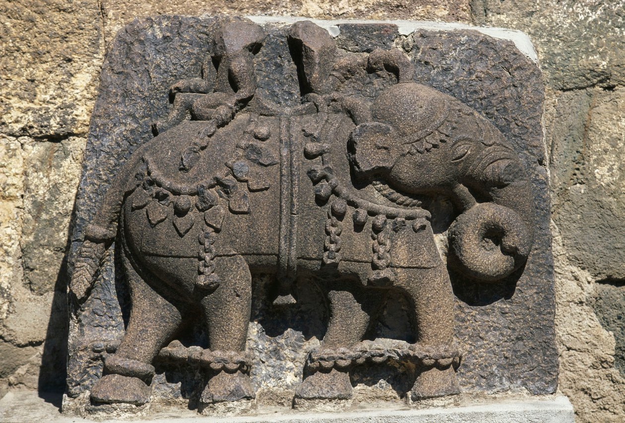 Elefanttia kuvaava reliefi, Daulatabad (Devagiri) Fort, Maharashtra, Intia tekijältä Unbekannt Unbekannt