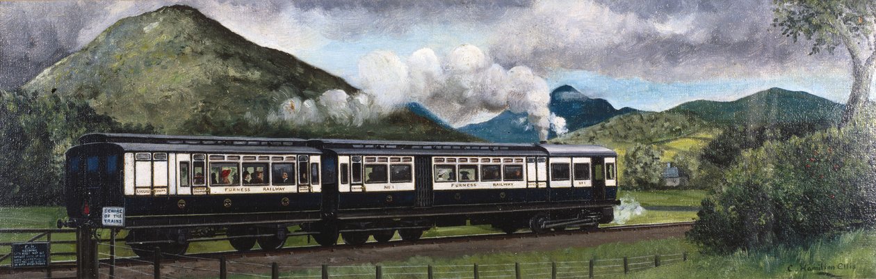 Coniston Steam Motor Train Furnessin rautatiellä, Cumbriassa tekijältä Unbekannt Unbekannt