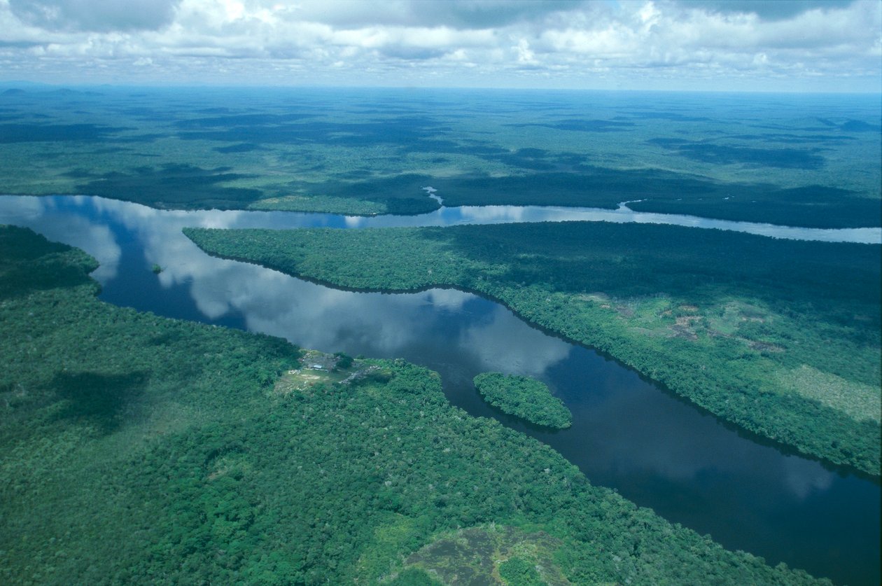 Venezuela, Guayana, Amazonas State, Orinoco-joki, ilmakuva (kuva) tekijältä Unbekannt Unbekannt