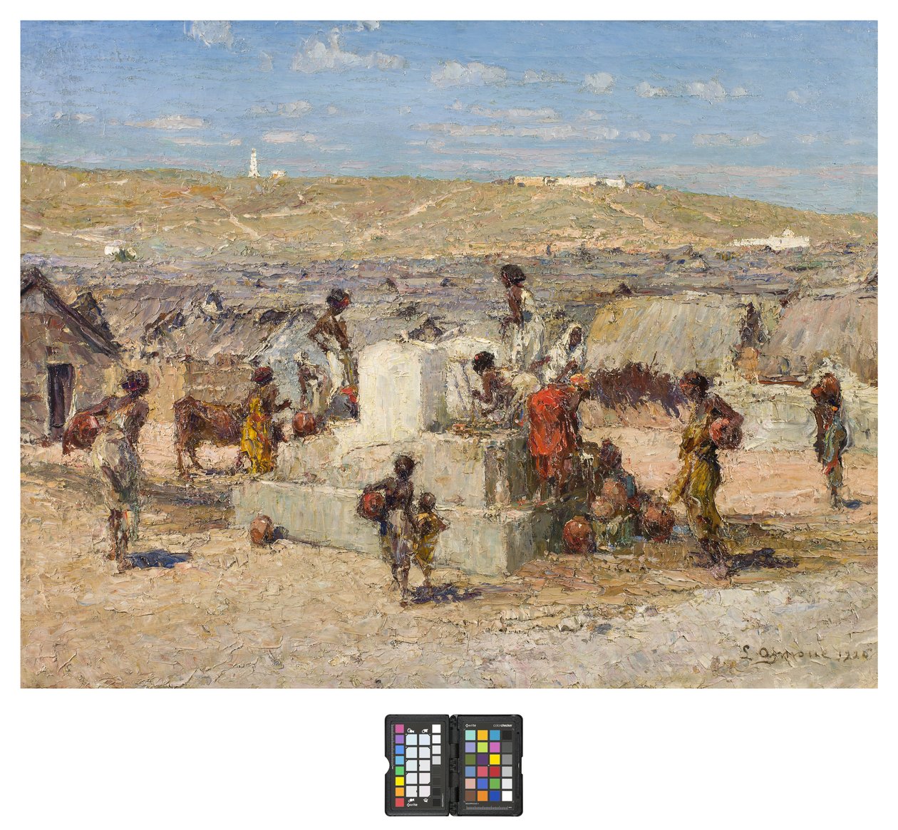 Kaivossa Amorninin alkuperäiskylässä Mogadishussa, 1926 tekijältä Lidio Ajmone