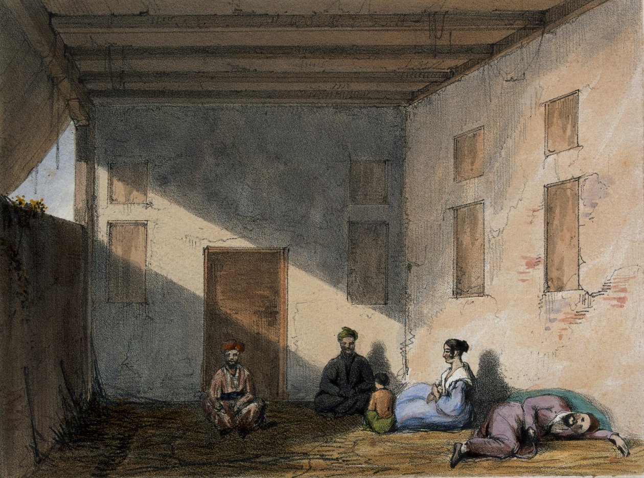 Vankilakohtaus, 1842 tekijältä Lieutenant Vincent Eyre