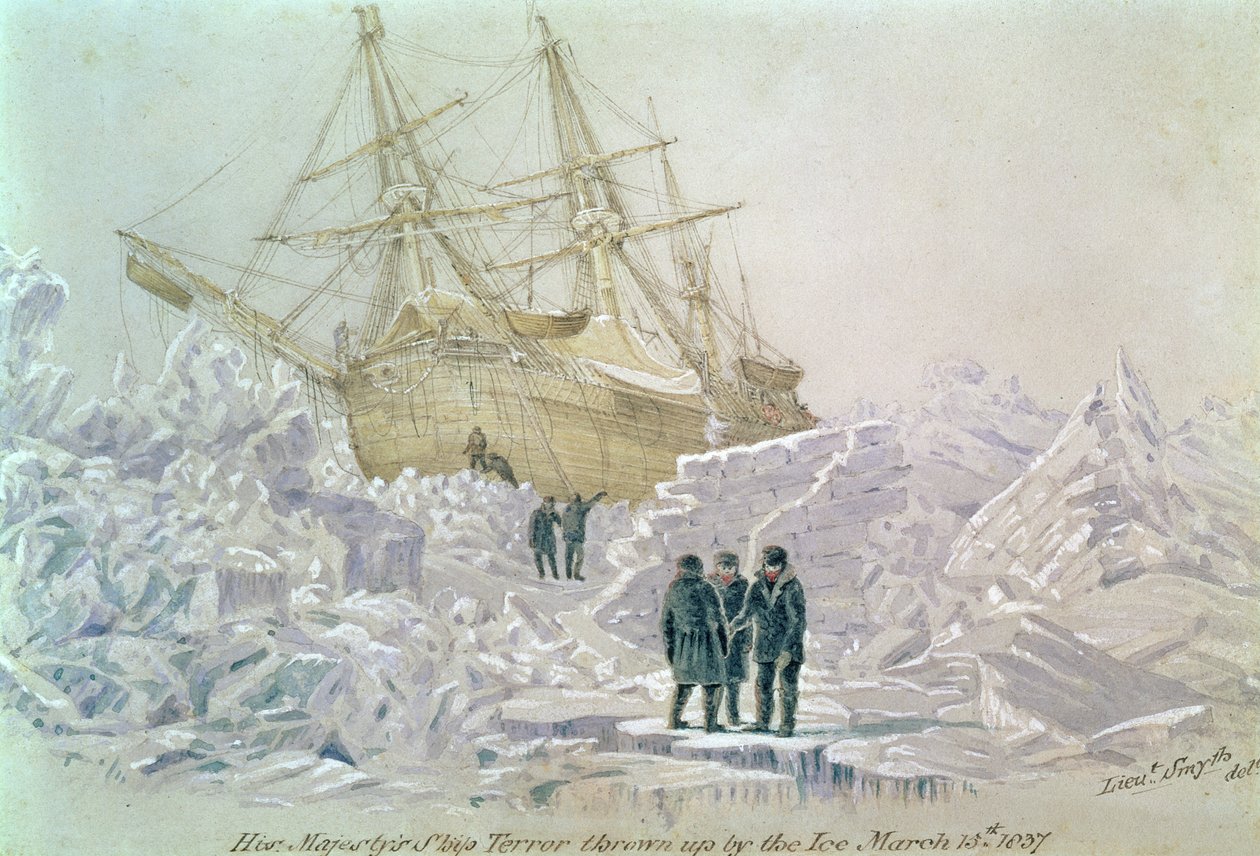 Tapahtuma kauppamatkalla: HMS Terrorin jäähän joutuminen, 15. maaliskuuta 1837. tekijältä Lieutenant Smyth