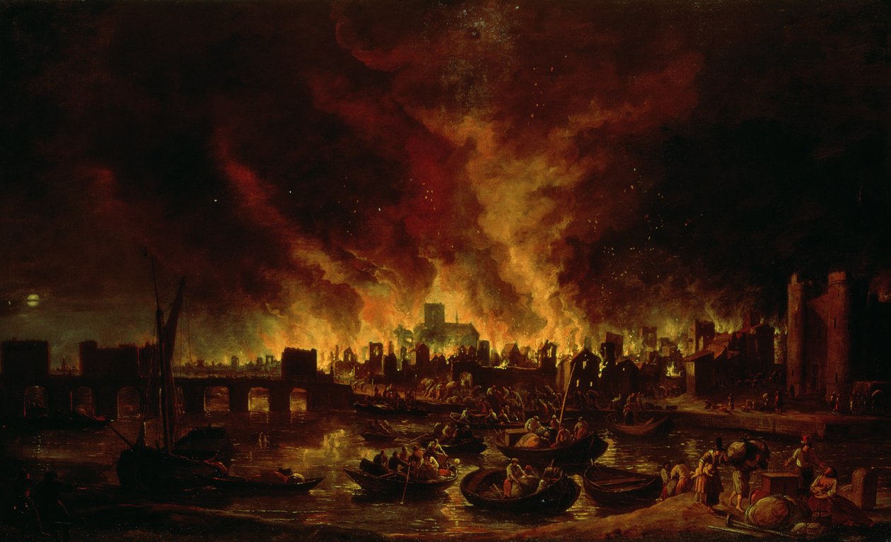 Lontoon suuri tulipalo vuonna 1666 tekijältä Lieve Verschuier