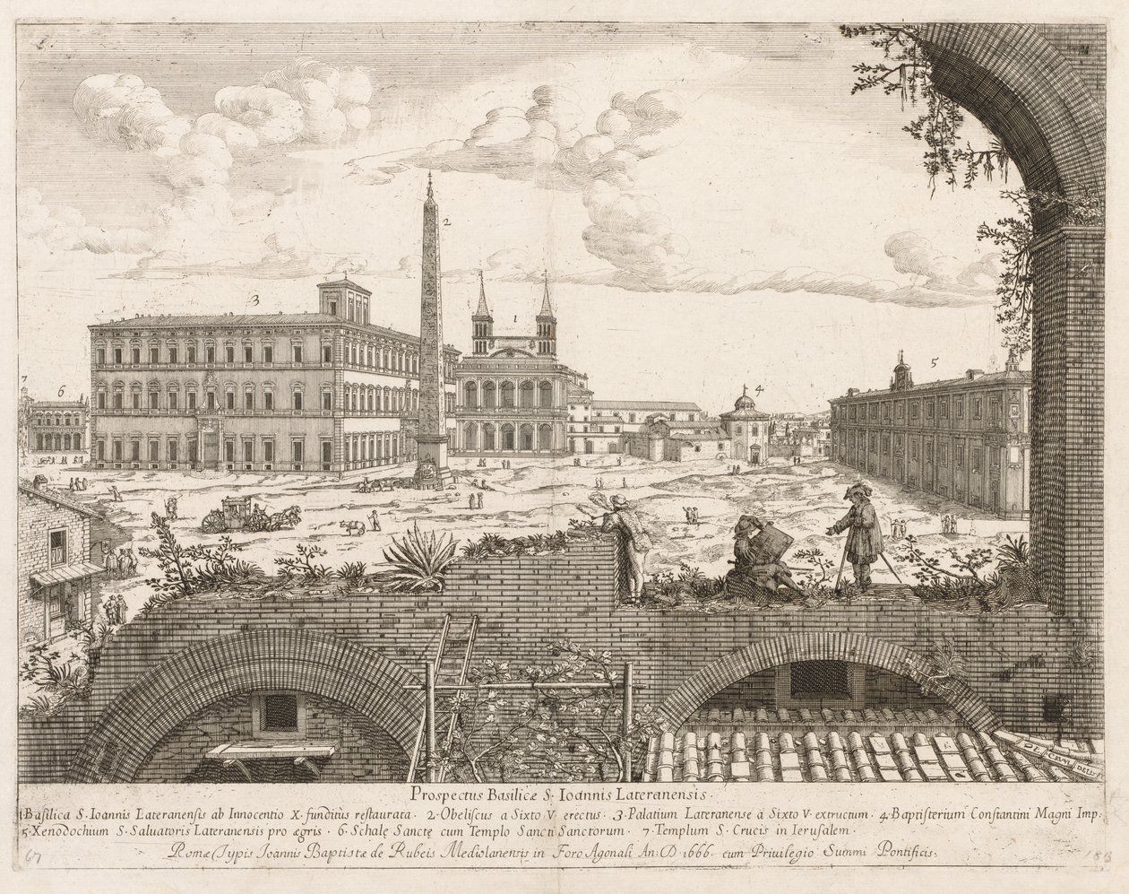 S. Giovanni Lateranossa Rooman kaupungin Locurumin esitteestä, 1666. tekijältä Lievin Cruyl
