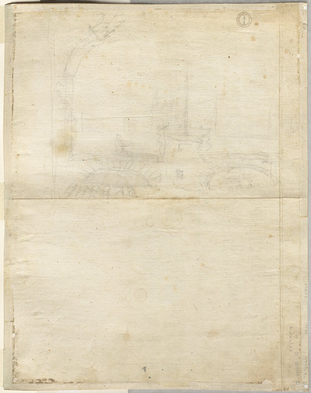 Luonnos San Giovannille Laterano verso, 1664. tekijältä Lievin Cruyl