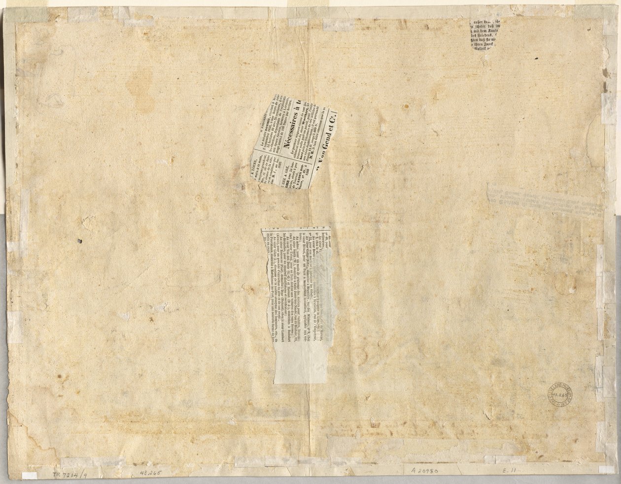 Suihkulähteen jäljitys Rectoa ja luonnoksia kahdesta kasvosta verso, 1665. tekijältä Lievin Cruyl
