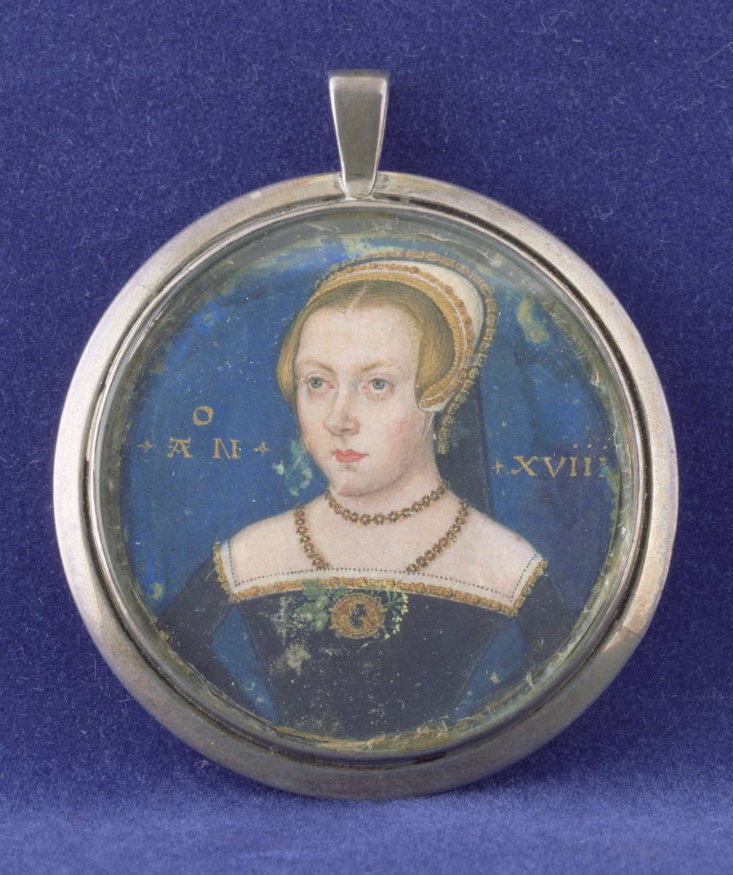 Naisen muotokuva, mahdollisesti Lady Jane Grey, n. 1545-1547 (kortissa kehonväri) tekijältä Lievine Teerlink
