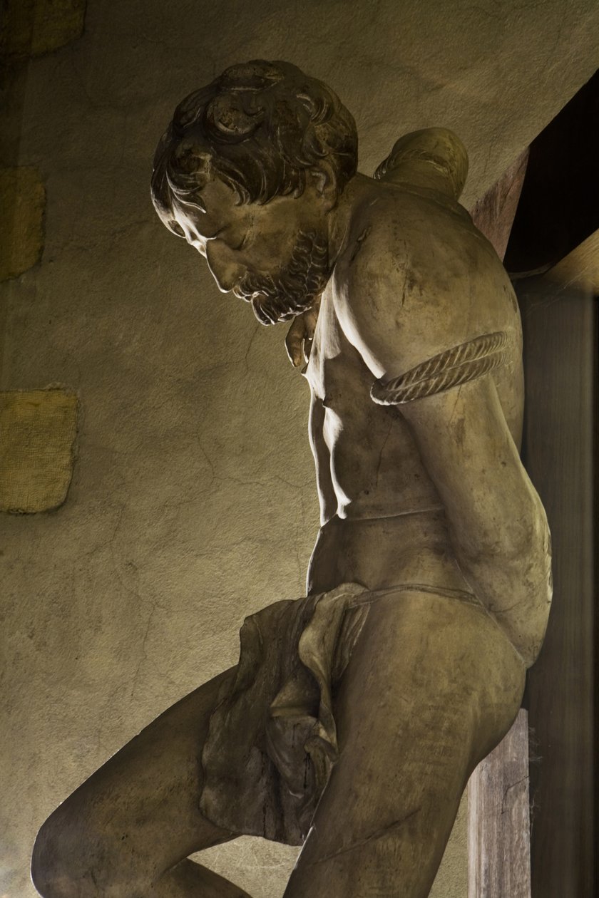 Golgata, yksityiskohta, n.1530 (maalattu puu) tekijältä Ligier Richier