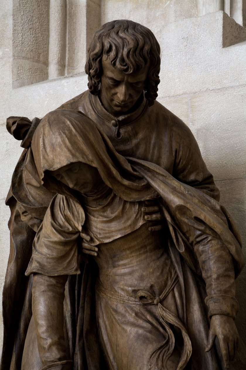 Neitsyen pyörtyminen, 1531 (katso myös 279615 ja 279616) (pähkinä) tekijältä Ligier Richier