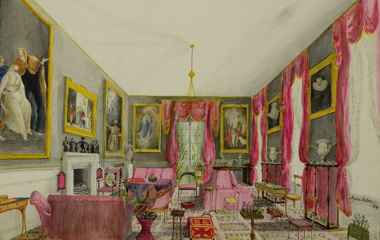 Aynhoen salonki, 1844 tekijältä Lili Cartwright