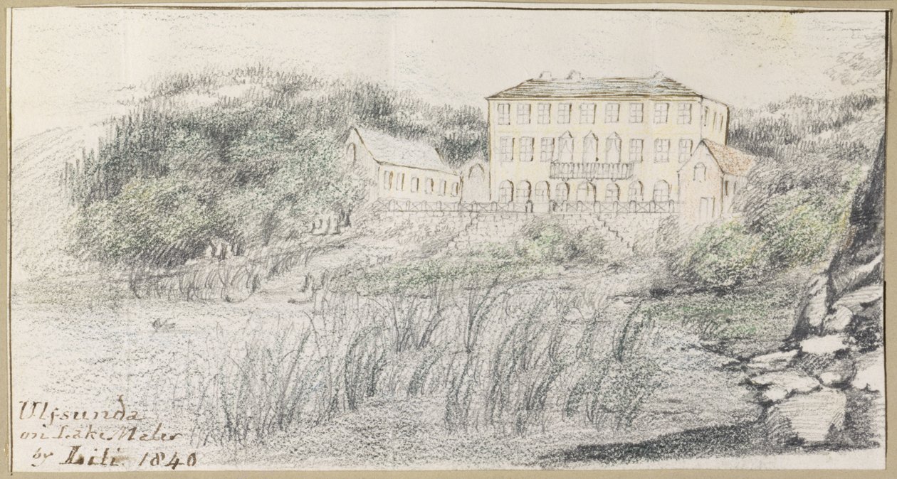 Ulfsunda Maler-järvellä, 1840 tekijältä Lili Cartwright