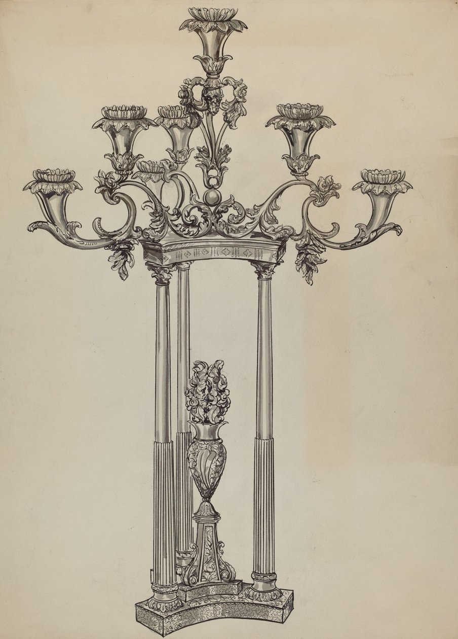 Kynttilänjalka, c. 1936. tekijältä Lillian Causey