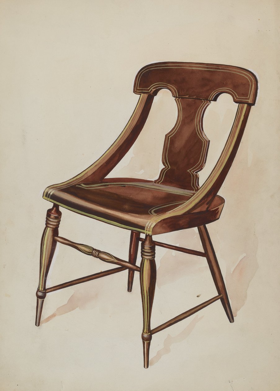 Tuoli maalattu, c. 1937. tekijältä Lillian Causey