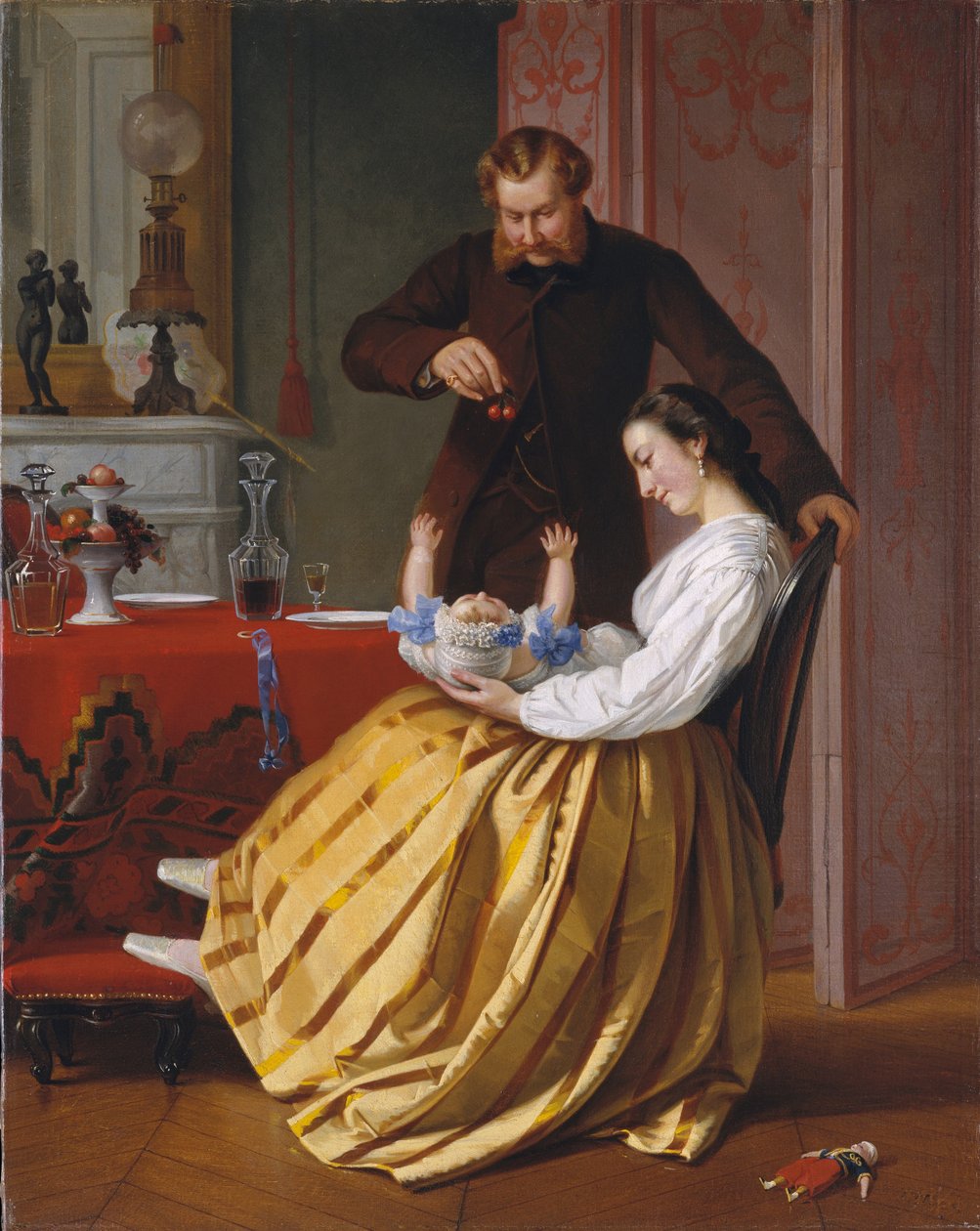 Conversation Piece, noin 1851-52 (öljy kankaalle). tekijältä Lilly Martin Spencer