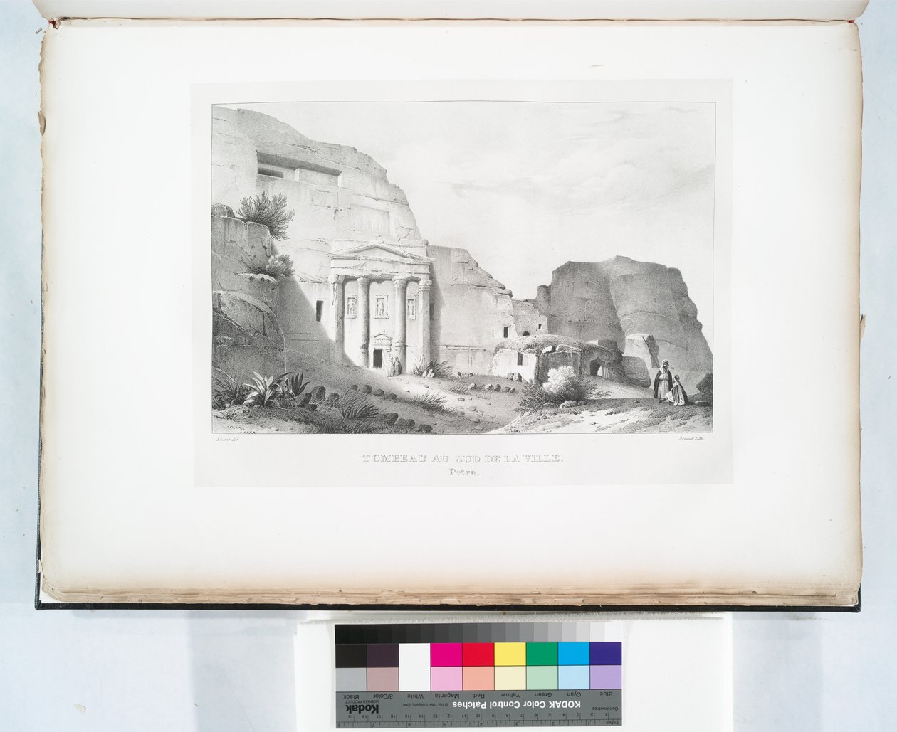 Hauta kaupungin eteläosassa, Petra tekijältä Linant (Linant Pasha) Bellefonds