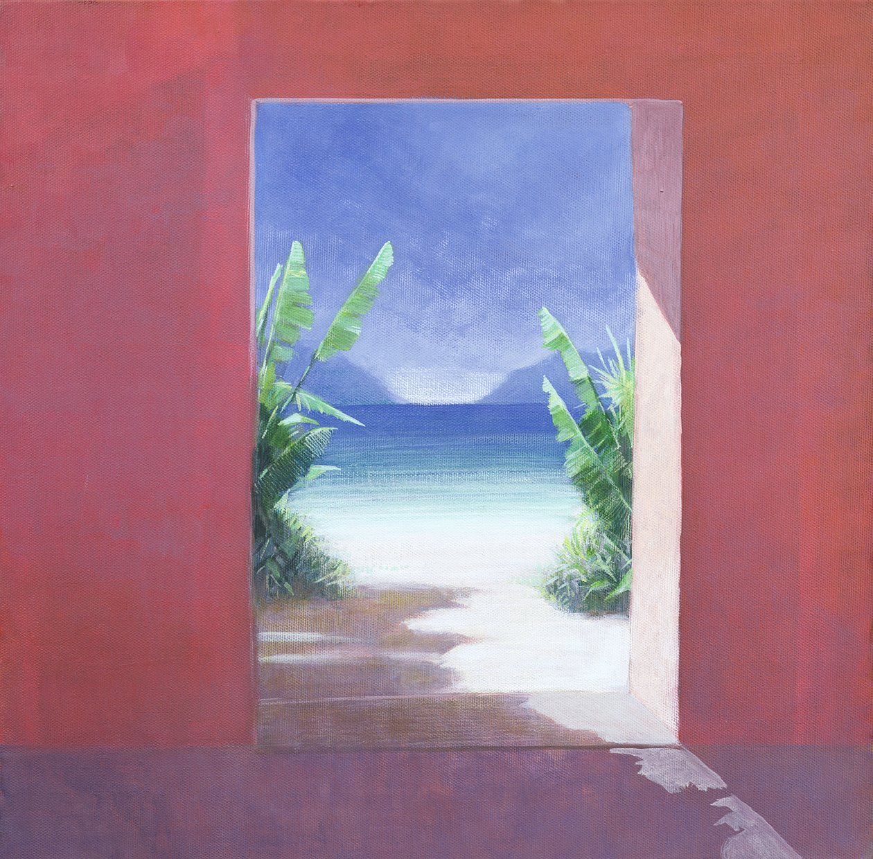 Banana Palms, 2005 (akryyli kankaalle) tekijältä Lincoln Seligman