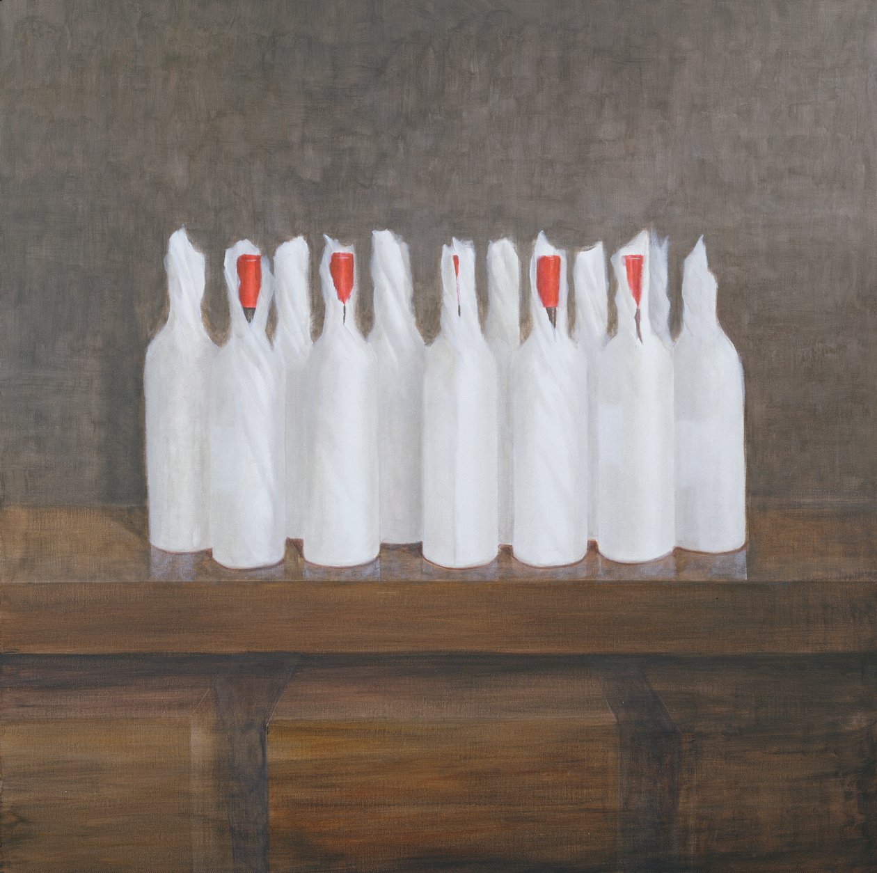 Paperipullot, 2005 (akryyli kankaalle) tekijältä Lincoln Seligman