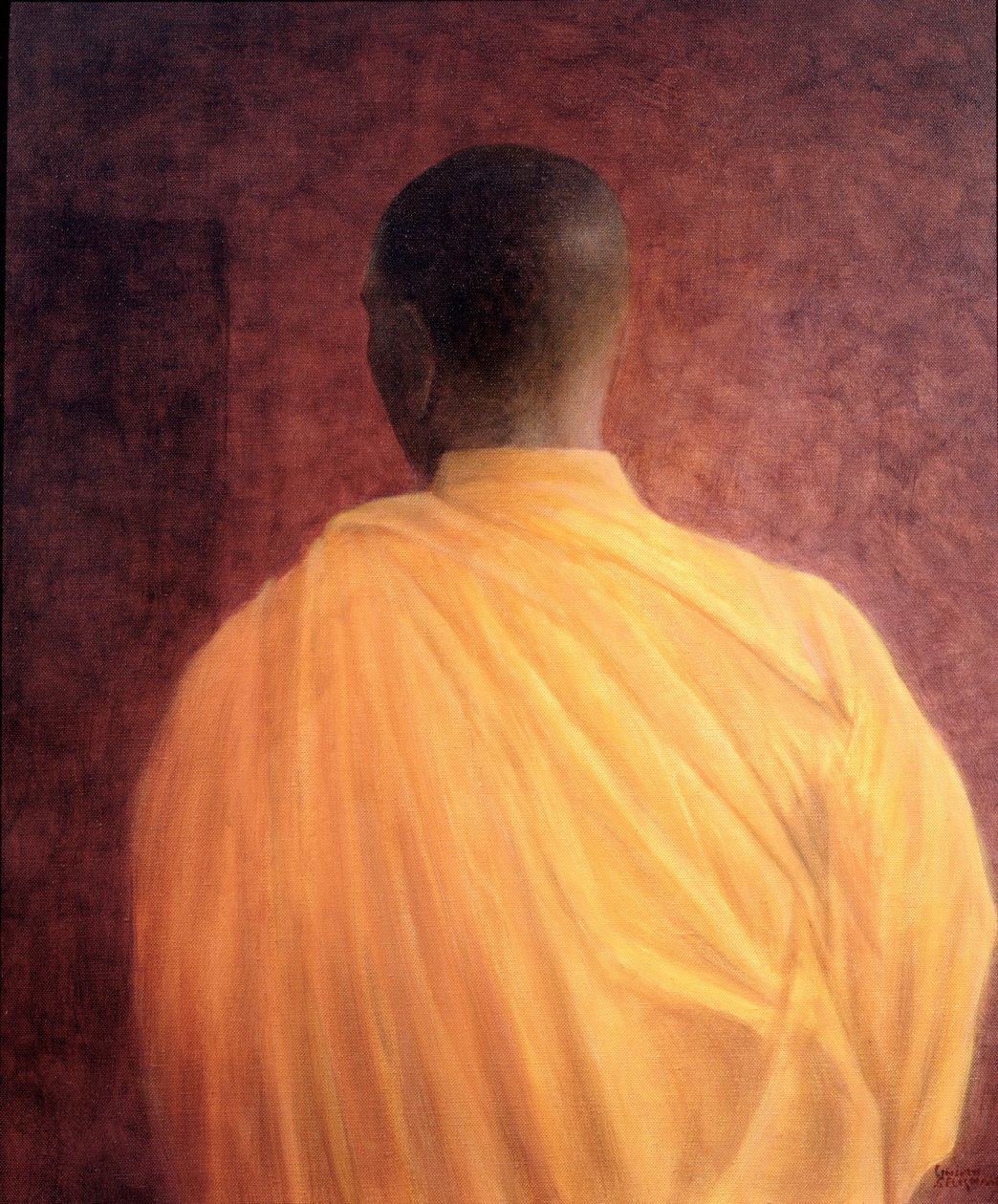 Buddhalainen munkki, 2005 (akryyli) tekijältä Lincoln Seligman