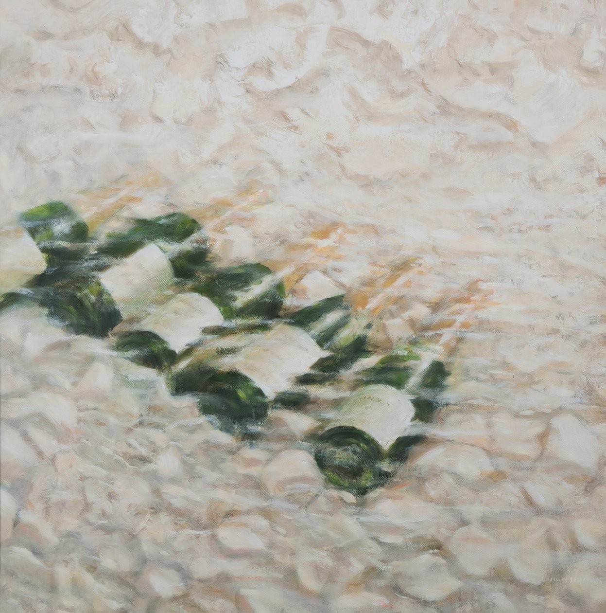 Champagne Cooling, 2012 (akryyli kankaalle) tekijältä Lincoln Seligman