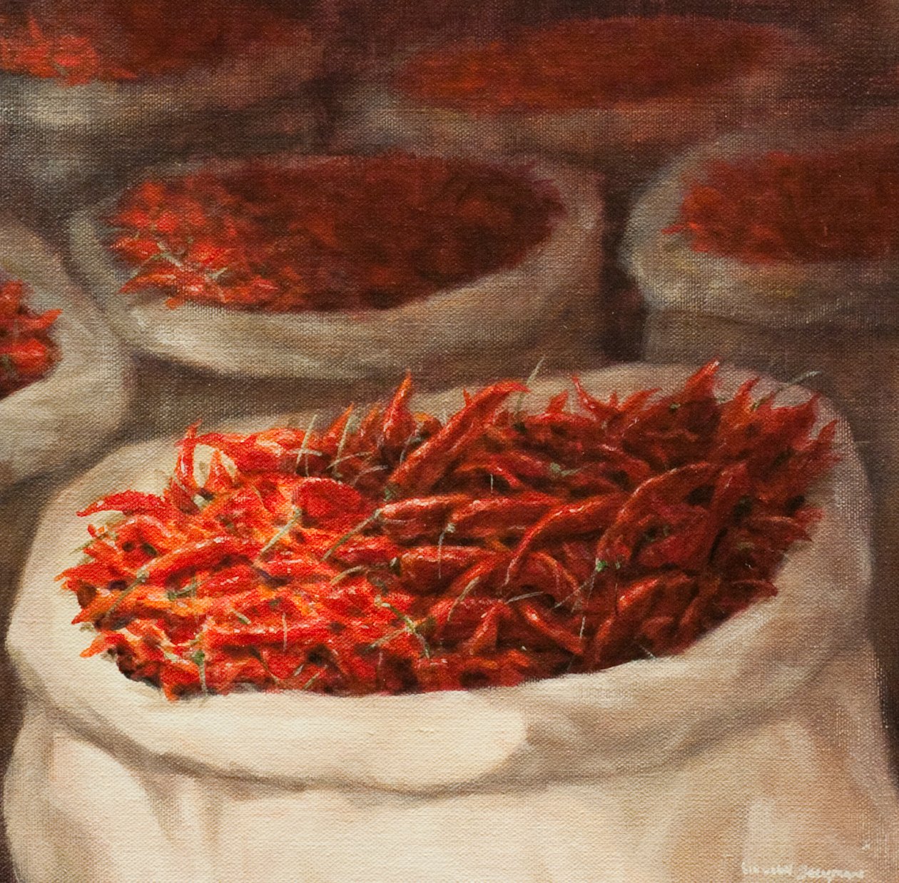 Chillis, 2010 (akryyli kankaalle) tekijältä Lincoln Seligman
