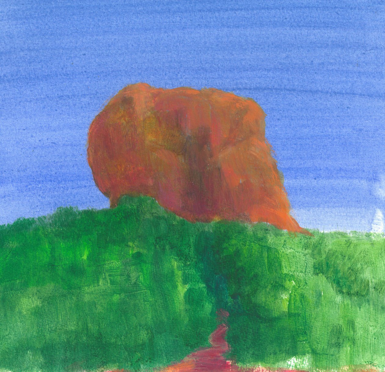 Sigiriya Rock (akryyli paperille) tekijältä Lincoln Seligman