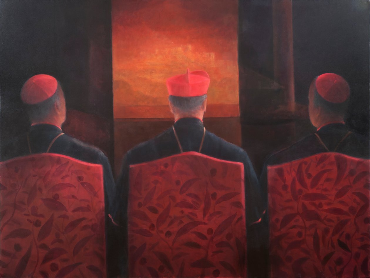 Three Cardinals, 2012 (akryyli kankaalle) tekijältä Lincoln Seligman