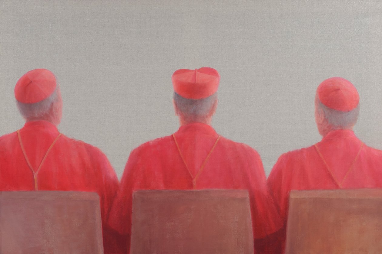 Three Cardinals II, 2012 (akryyli kankaalle) tekijältä Lincoln Seligman