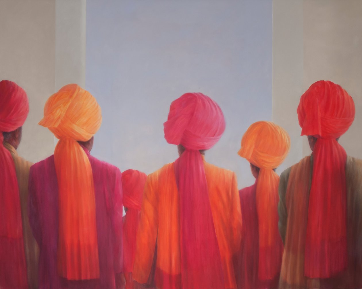 Turban Group, 2012 (akryyli kankaalle) tekijältä Lincoln Seligman