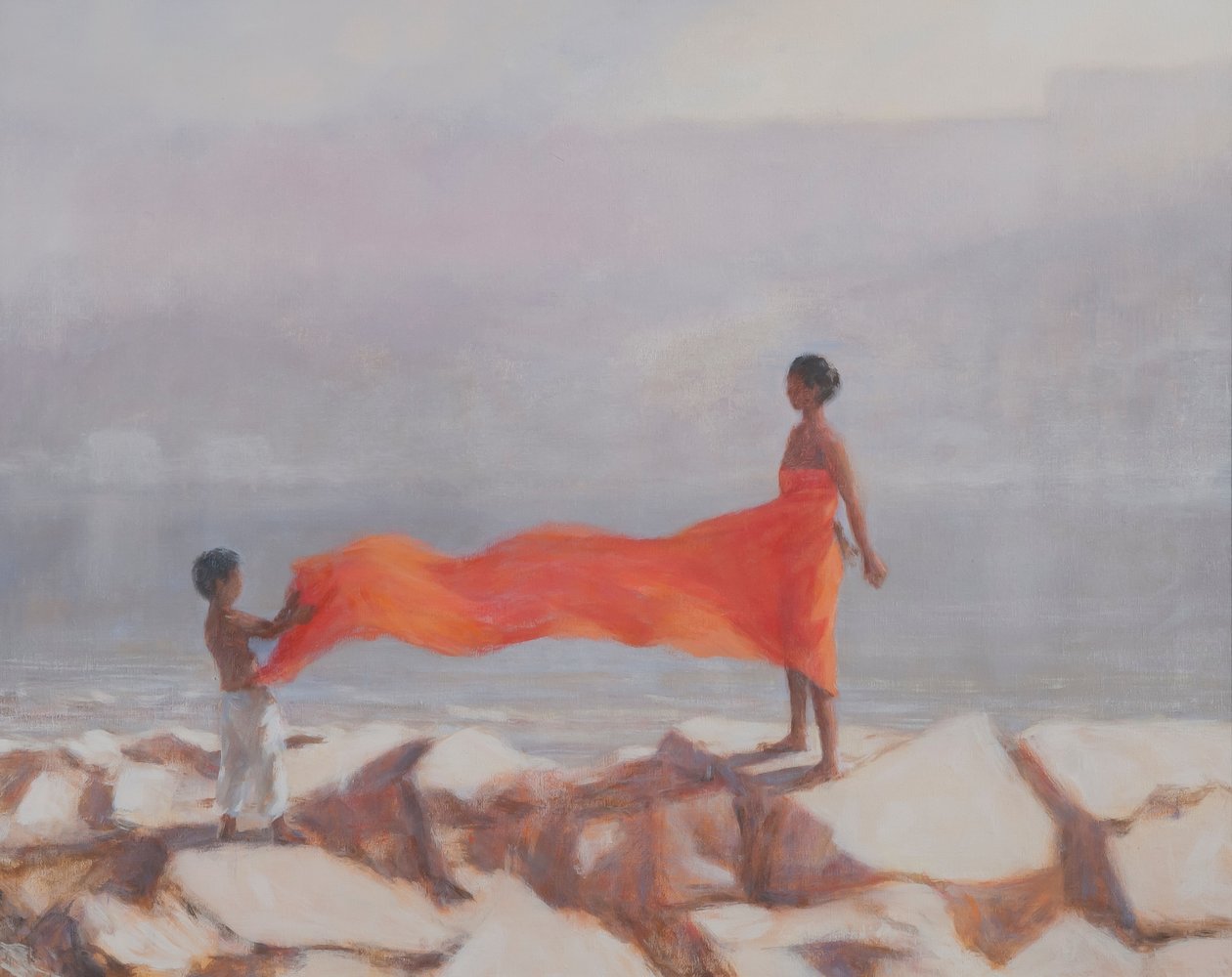 Tiing A Sari, Intia, 2012 (akryyli kankaalle) tekijältä Lincoln Seligman