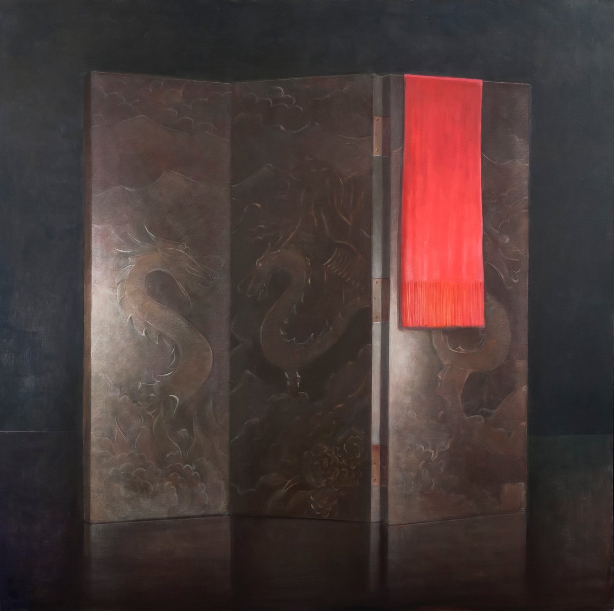 Dragon Screen, 2012 (akryyli kankaalle) tekijältä Lincoln Seligman