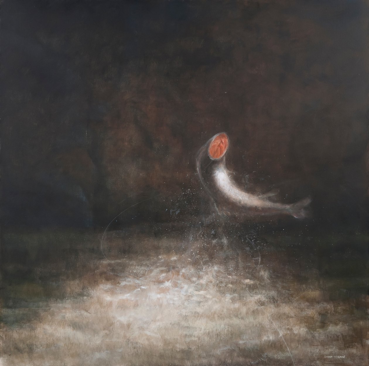 Leaping Fish, 2012 (akryyli kankaalle) tekijältä Lincoln Seligman