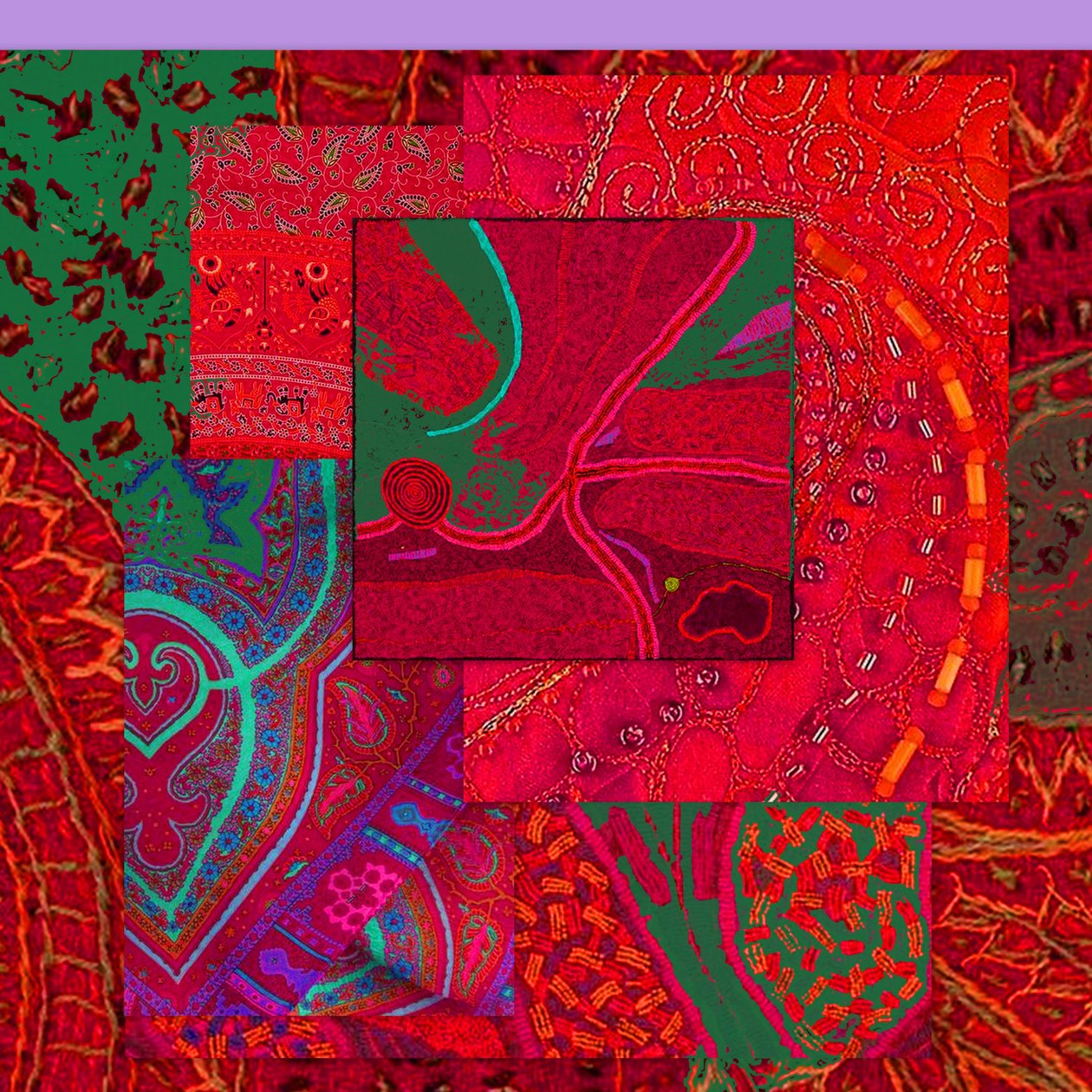 COLLAGE OF COLOR, 2018 (sekatekniikka) tekijältä linda arthurs