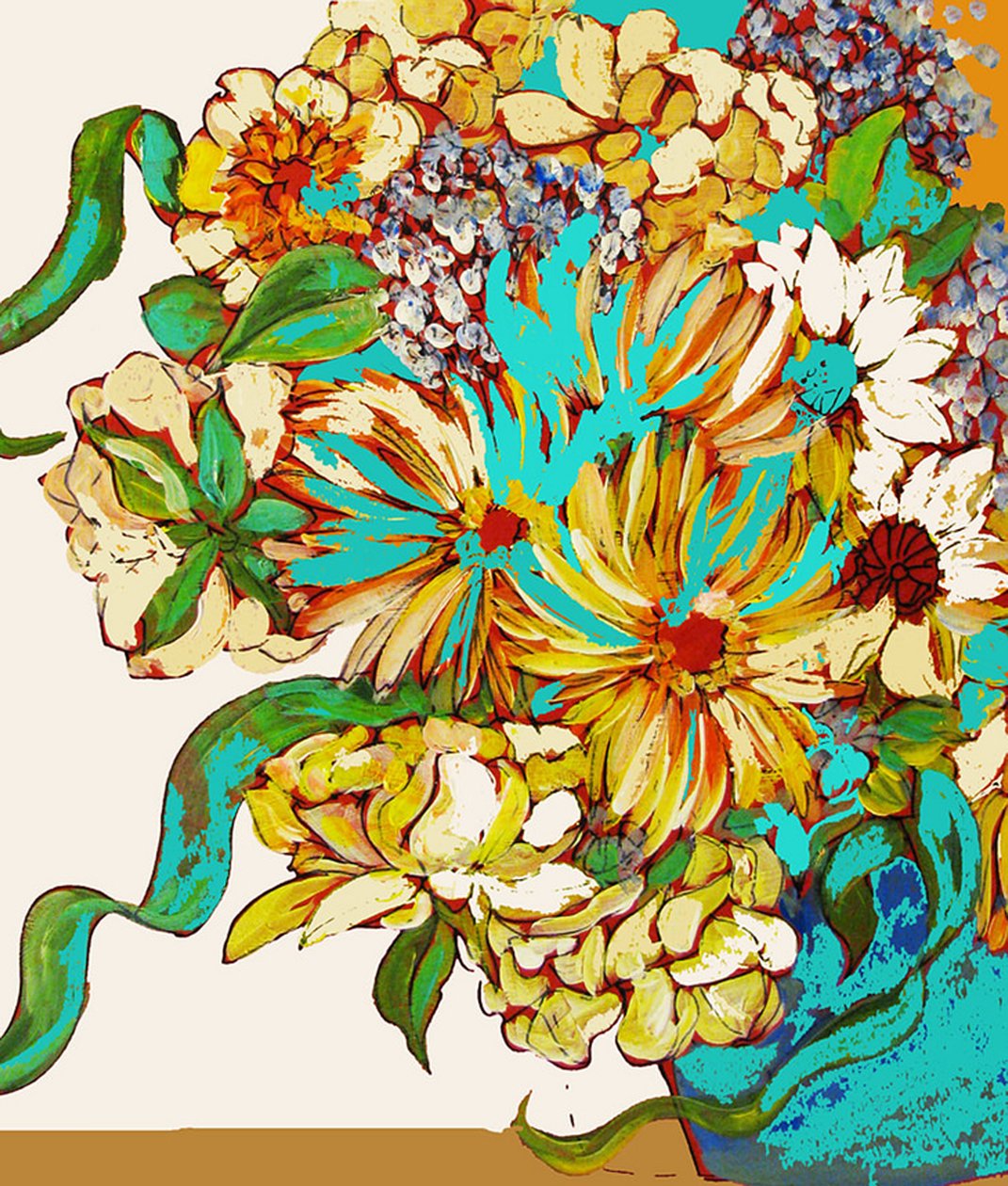 SPRING BOUQUET, 2016 (sekatekniikka) tekijältä linda arthurs