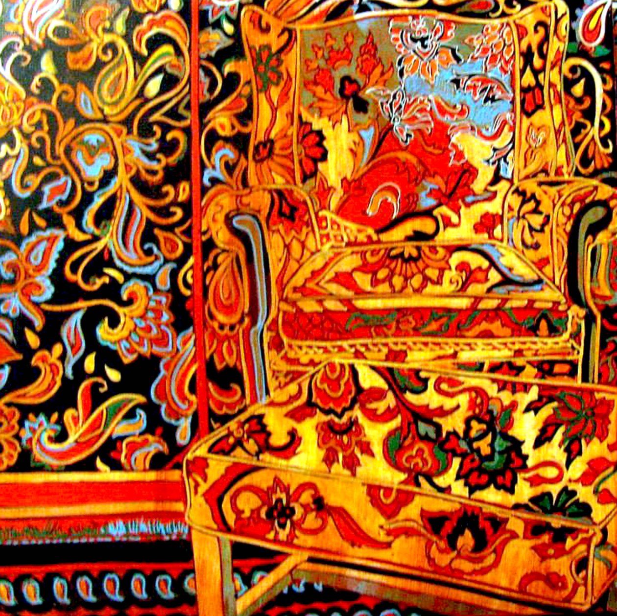 Suzani-huone, 2011 (sekatekniikka) tekijältä linda arthurs