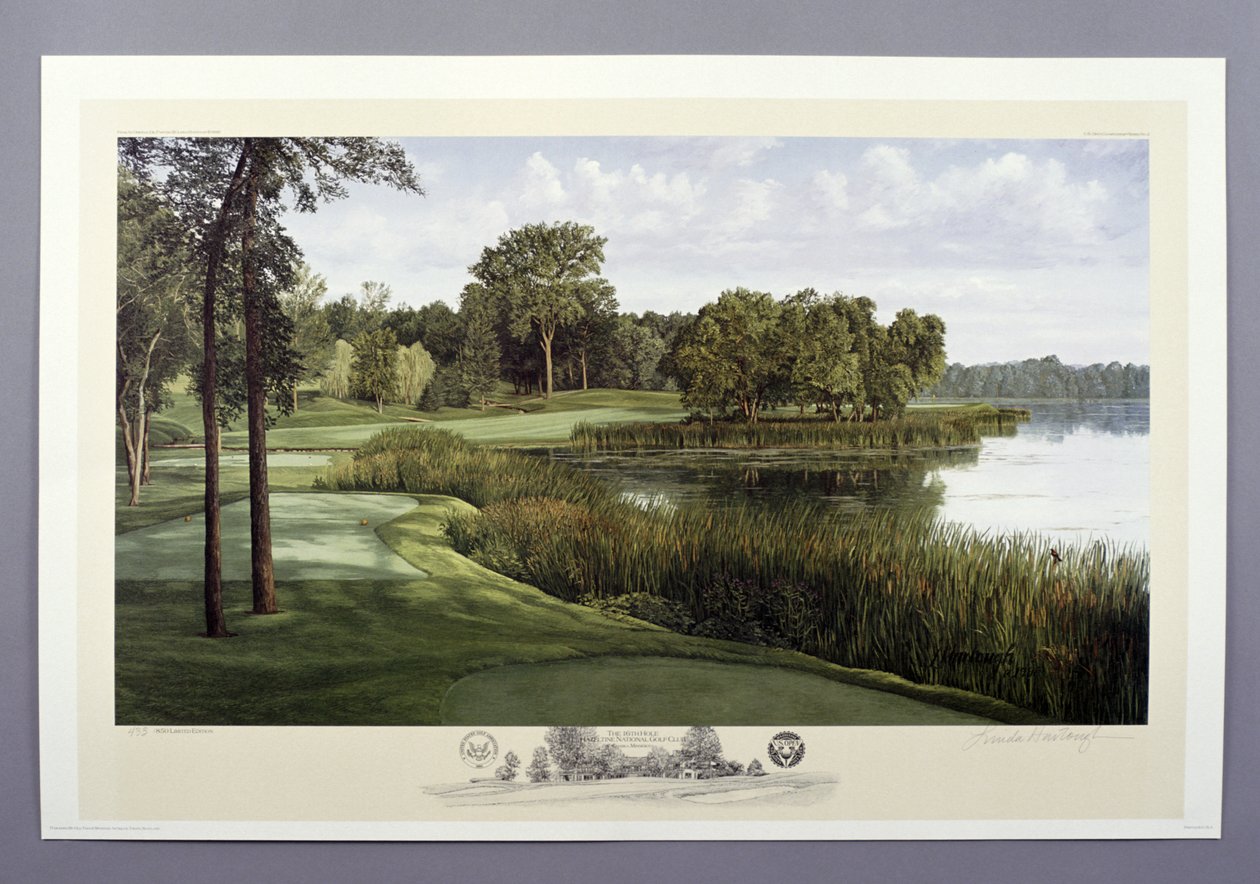 16. reikä, Hazeltine National Golf Club, Chaska, Minnesota, USA, 1991 tekijältä Linda Hartough