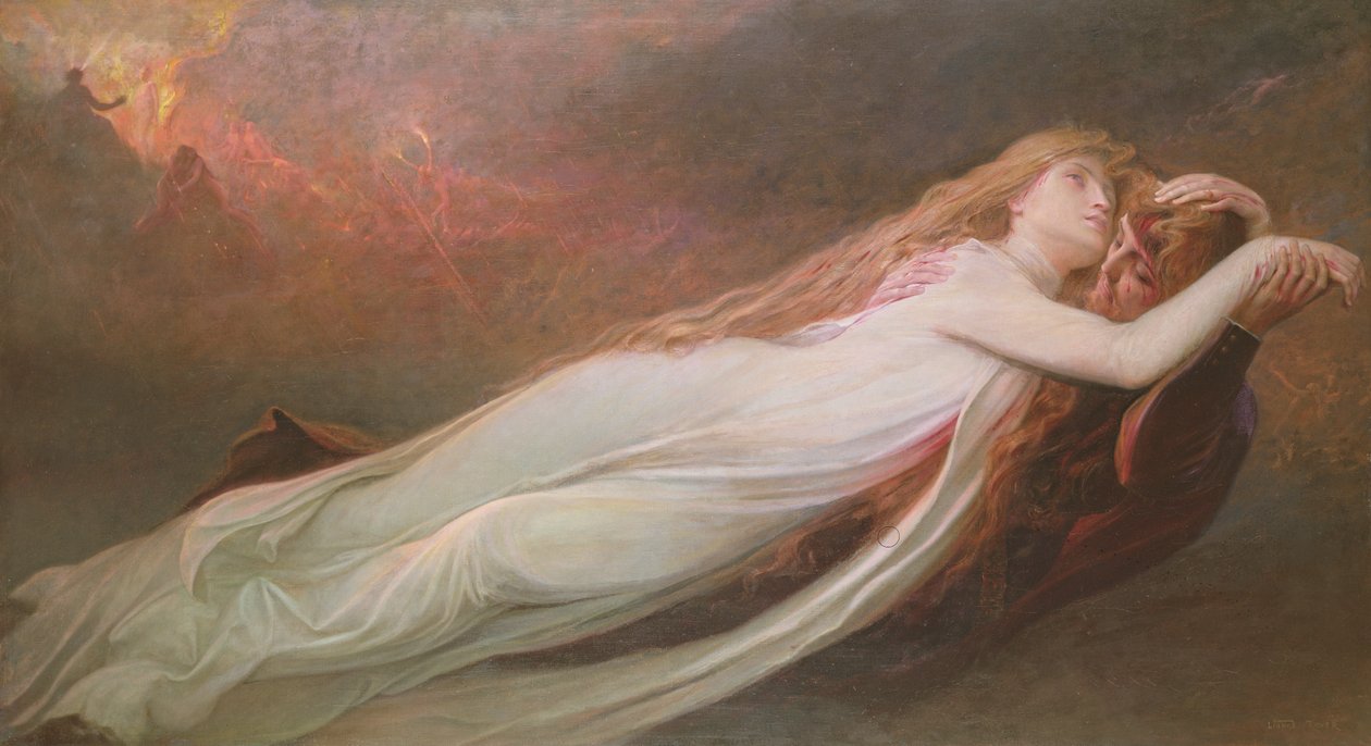 Francesca da Rimini ja Paolo Malatesta, noin 1890. tekijältä Lionel Noel Royer