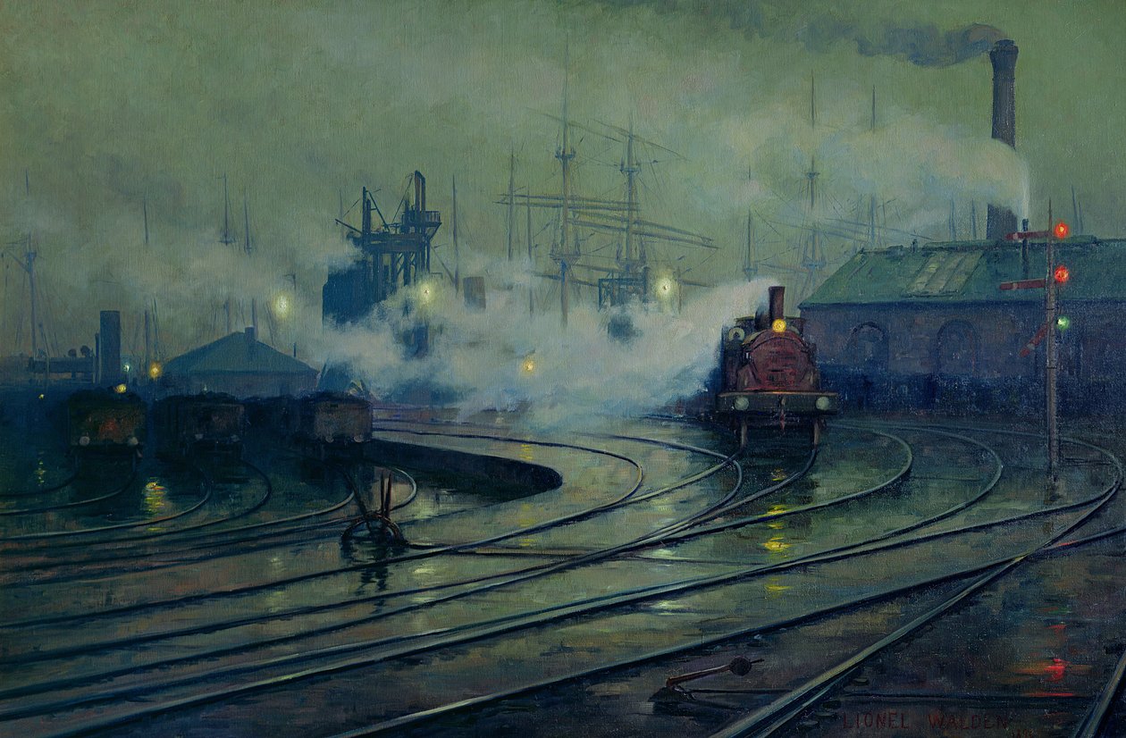 Cardiff Docks, 1896 tekijältä Lionel Walden
