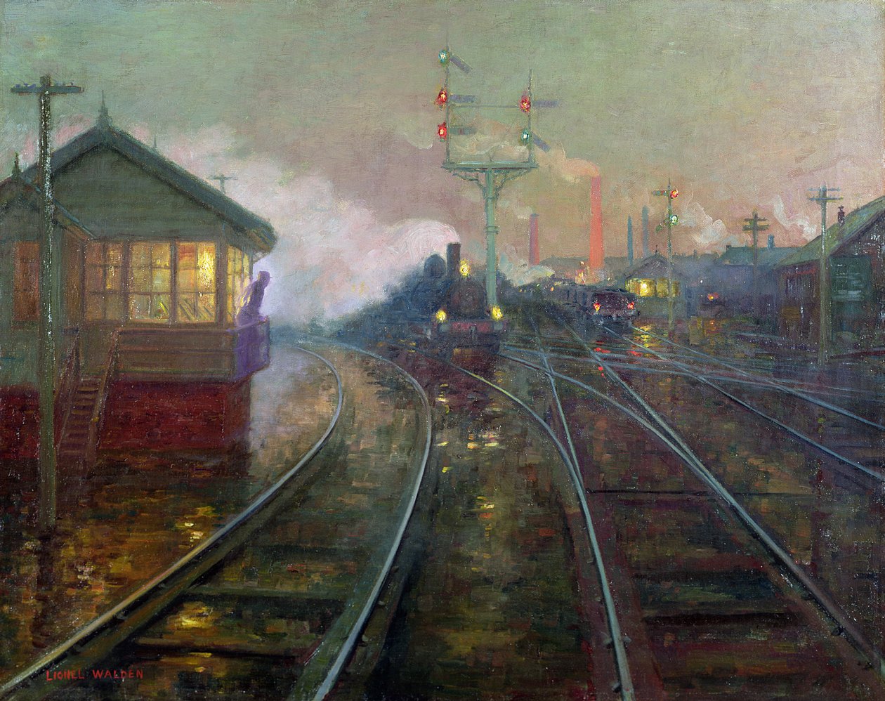 Juna yöllä noin 1890 tekijältä Lionel Walden