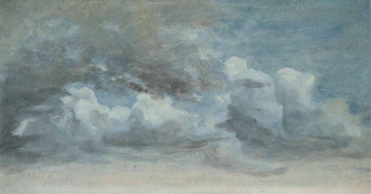 Cloud Study, n. 1849-1855 (öljy paperille aluksella) tekijältä Lionel Constable