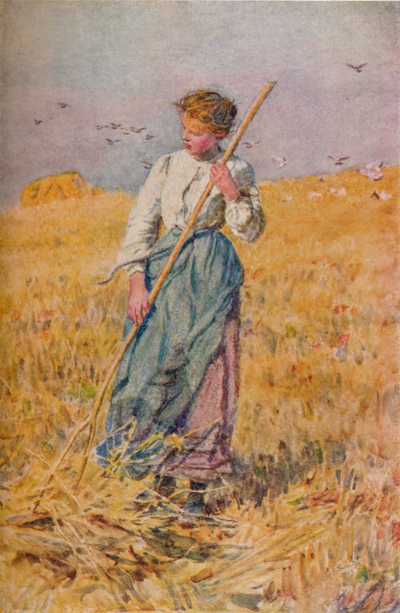 Gleaning Oats, Ranska, c1900 tekijältä Lionel Percy Smythe