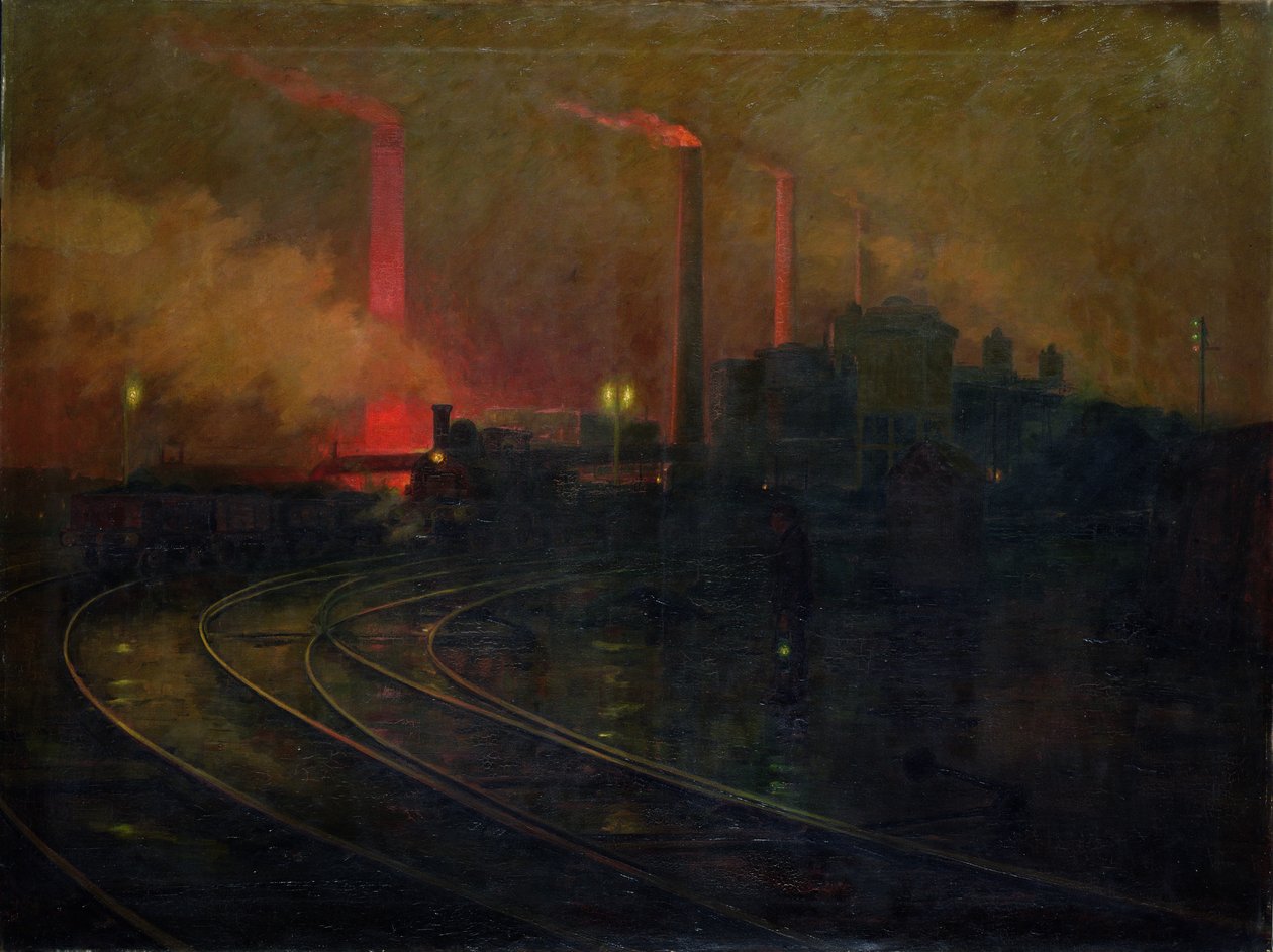 Terästehdas, Cardiff yöllä tekijältä Lionel Walden