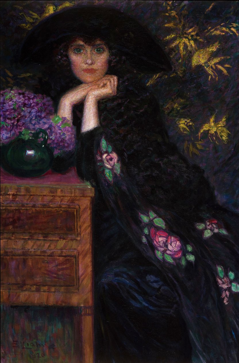Naisen muotokuva Violettesta, 1920. tekijältä Lionne