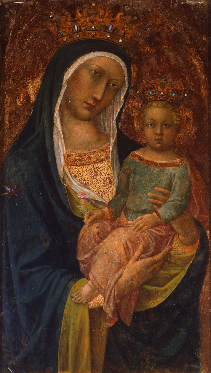 Lippo Vanni Madonna lapsen kanssa (toimii 1344-1375), Radicondolin seurakuntakirkko, Siena tekijältä Lippo Vanni