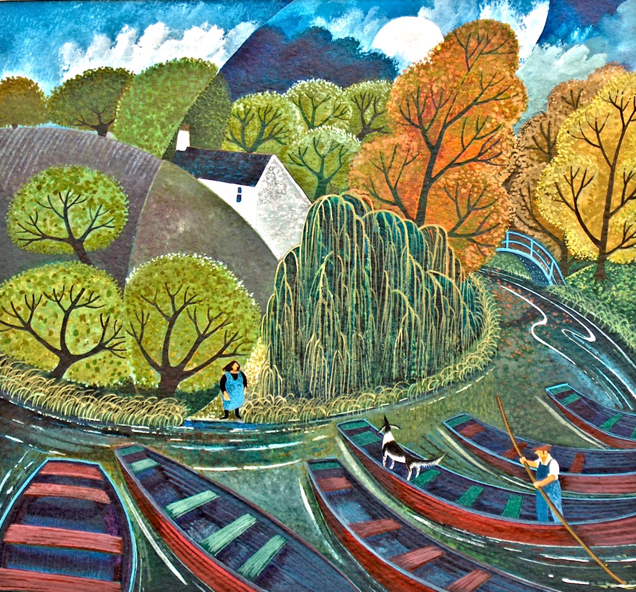 Rendezvous, 2010, (akryylit paperille) tekijältä Lisa Graa Jensen