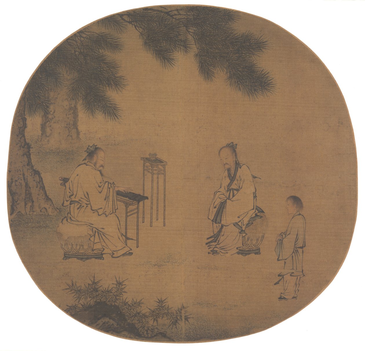Qin-sitterin kuuntelu, 1150 - vuoden 1225 jälkeen. tekijältä Liu Songnian