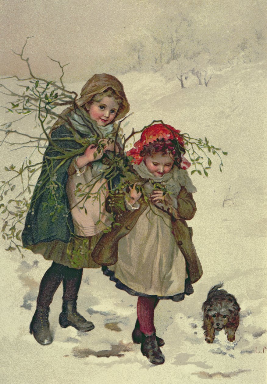 Kuvitus joulukuusenkeijusta, pubista. 1886 tekijältä Lizzie Mack