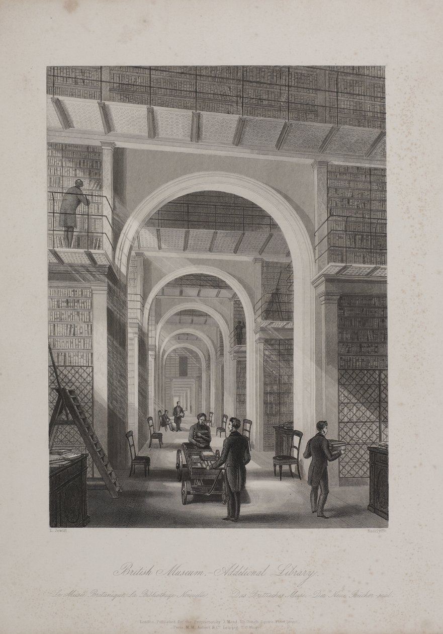 British Museum, Holborn, n. 1850 (kaiverrus) tekijältä Llewellyn (after) Jewitt