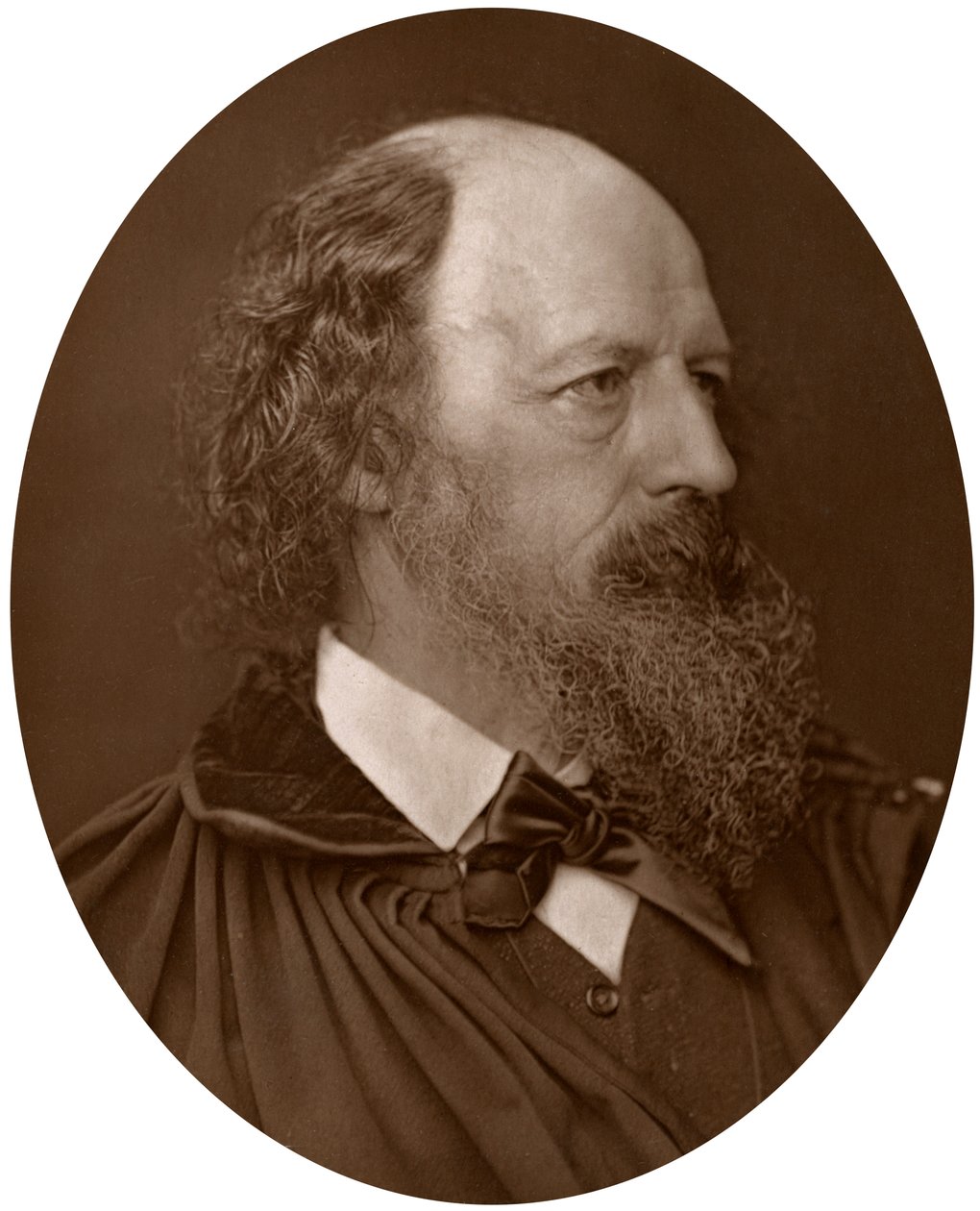 Alfred Tennyson, DCL, FRS, englantilaisen runoilijan palkinnon saaja, 1883. tekijältä Lock and Whitfield