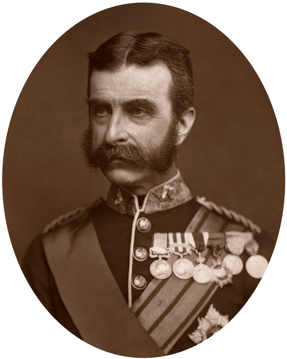 Kenraalimajuri Lord Chelmsford, brittiläinen sotilas, 1882. tekijältä Lock and Whitfield