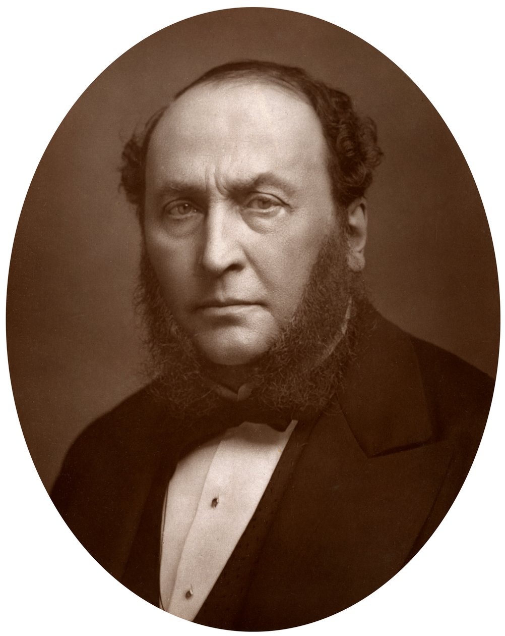 Sir Michael Costa, italialaissyntyinen brittiläinen säveltäjä ja kapellimestari, 1883. tekijältä Lock and Whitfield